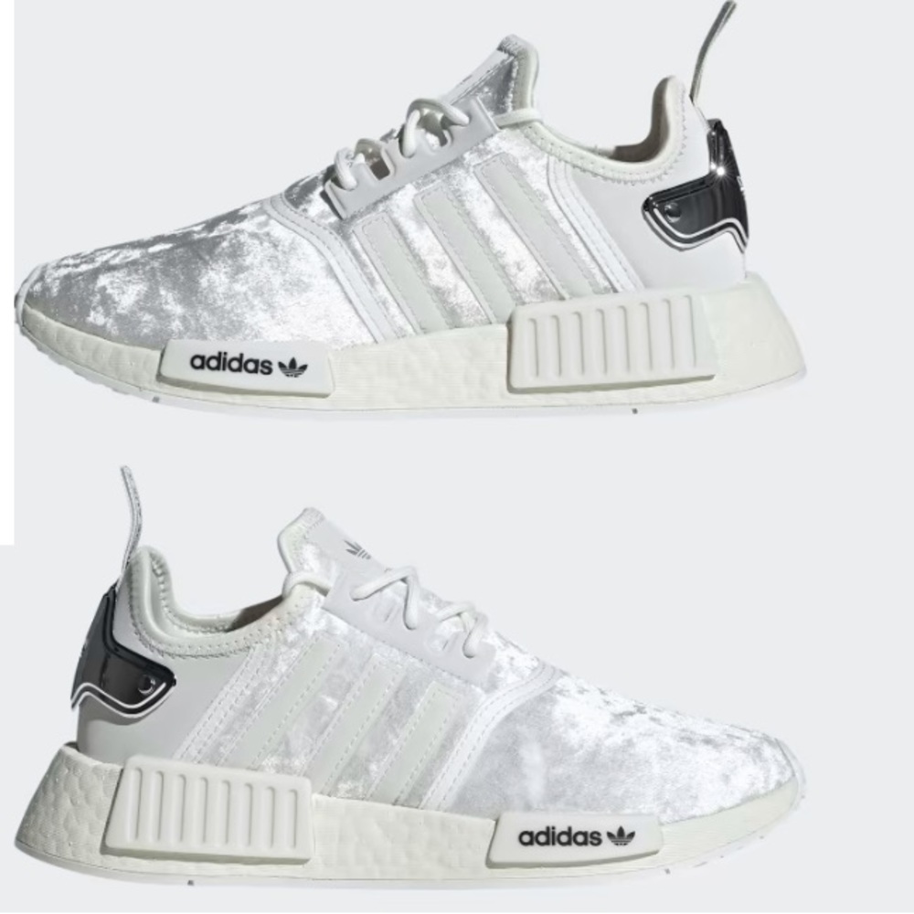ADIDAS Originals Women’s crystal White Velvet NMD_R1 Sneakers GW5681